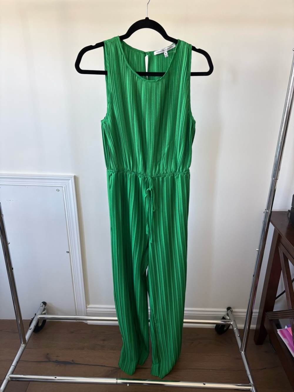Collective Concepts Emerald Green Pleated Wide-Leg Jumpsuit